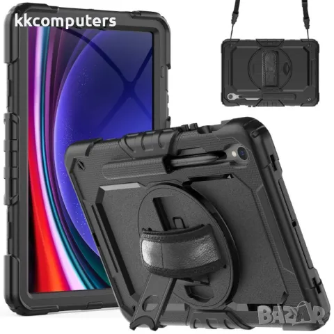 Samsung Galaxy Tab S10 FE Hybrid Tablet Case with Hand Grip & Strap TPU Силиконов Калъф и Протектор, снимка 7 - Калъфи, кейсове - 50022736