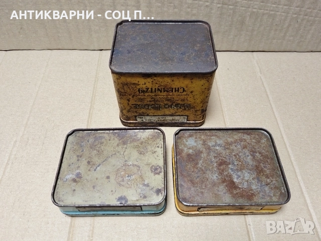 Комплект 3 Броя Стари Немски Метални Кутийки. , снимка 4 - Антикварни и старинни предмети - 52992221