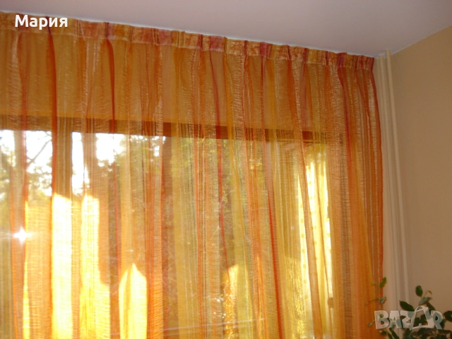 Перде от органза с оловна нишка 243/370см., снимка 2 - Пердета и завеси - 38471841