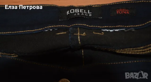 👖 Дамски тъмносини ефектни дънки със сребрист кант, снимка 3 - Дънки - 42321712