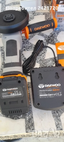 Акумулаторен ъглошлайф DAEWOO-оригинален , снимка 5 - Други инструменти - 51464867