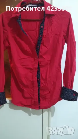 Червена риза, снимка 4 - Ризи - 47903375