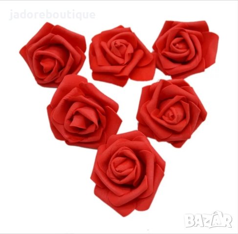 Изкуствени рози от фоам 6 - 7 см - различни цветове , снимка 3 - Изкуствени цветя - 40810808