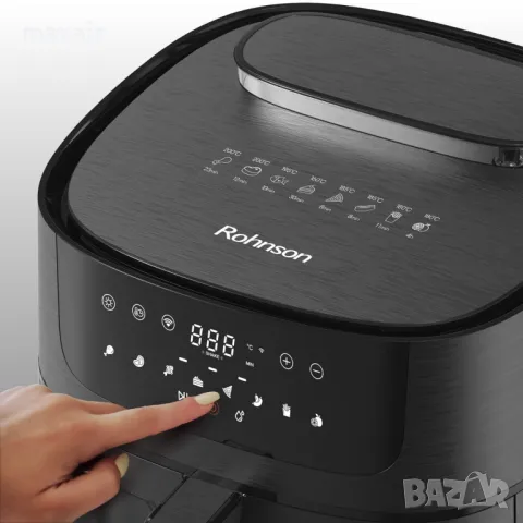 Фритюрник Airfryer Rohnson R-2858 SmartChef XL 2 Wi-Fi * Безплатна доставка * Гаранция 2 години , снимка 7 - Фритюрници - 47299149
