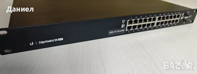24 портов гигабитов PoE+ switch Ubiquiti EdgeSwitch 24 500W, снимка 2 - Суичове - 49934442