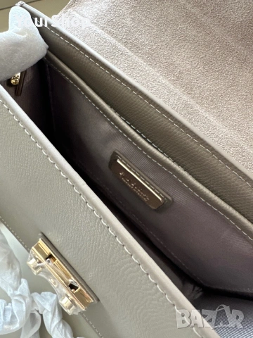 Дамска чанта Furla Metropolis 21см в сив цвят, снимка 6 - Чанти - 54049326