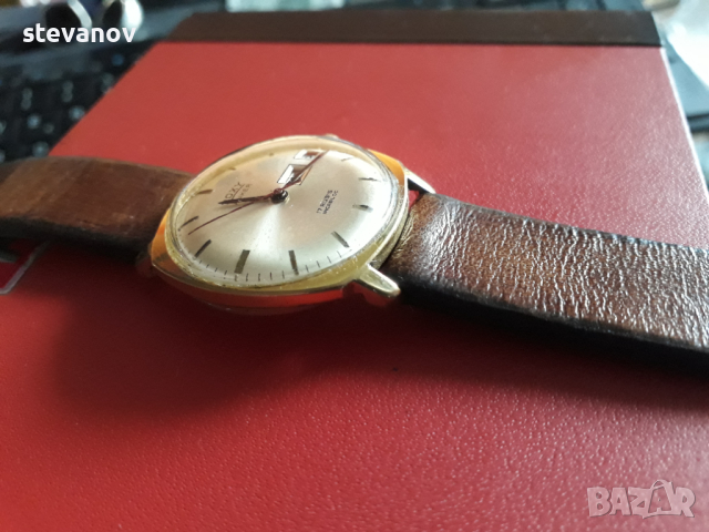 швейцарски часовник ряадък модел от старите , снимка 2 - Мъжки - 44527086