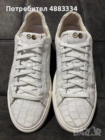 HIDE & JACK Crocodile print sneakers in white, снимка 2 - Маратонки - 56418292