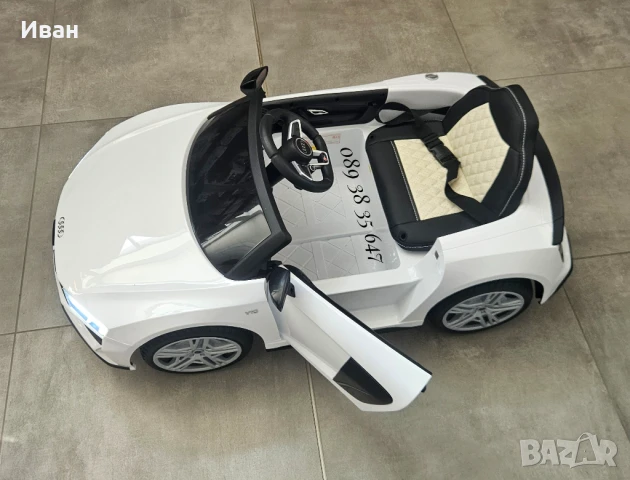 ТОП ЦЕНА!НОВО!Акумулаторна кола Audi R8 с 12V батерия,меки гуми,USB, снимка 10 - Детски велосипеди, триколки и коли - 51361741