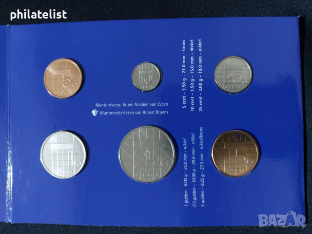 Нидерландия 2001 - Комплектен сет от 6 монети, снимка 2 - Нумизматика и бонистика - 44516297