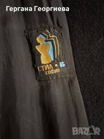Дамско черно палто Рила стил, снимка 3 - Палта, манта - 30623576