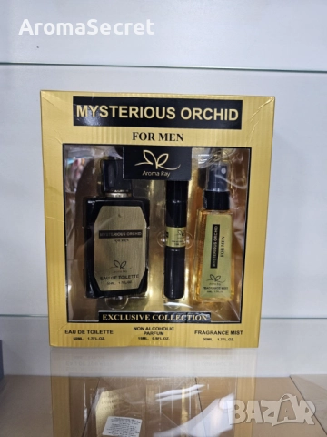 Подаръчен сет Mysterious Orchid For Men Exclusive Collection Eau De Toilette 50ml, снимка 2 - Мъжки парфюми - 51981599