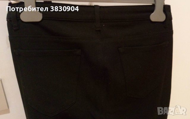 Черен панталон Zara, модел slim, M, снимка 3 - Панталони - 42206054