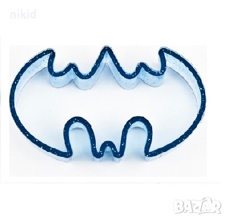 Батман Прилеп Batman пластмасов резец форма за сладки фондан украса