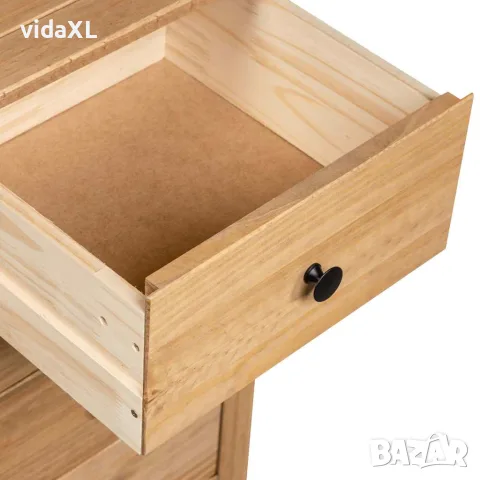 vidaXL Сайдборд, 46x40x89 см, бор масив, стил Панама, снимка 7 - Бюфети - 56146538