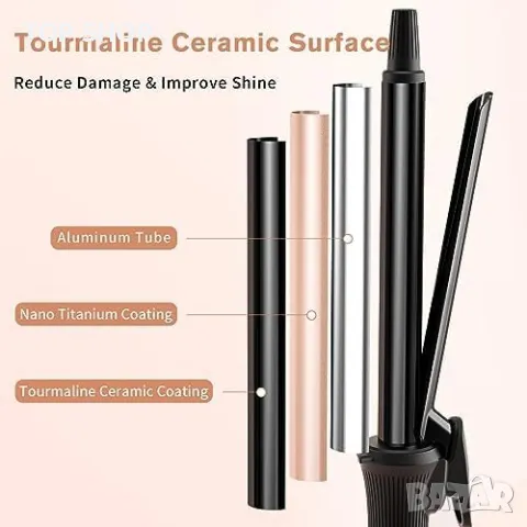 Нова маша K&K керамично покритие оформяне на коса Прическа Къдрене Вълни, снимка 5 - Маши за коса - 49409697