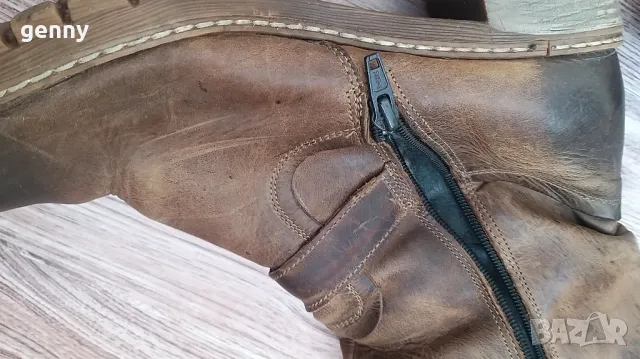 Намалена цена! Кожени топли ботуши, като нови, снимка 7 - Дамски ботуши - 49177364