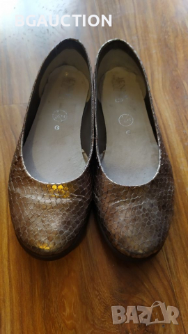 Страхотни дамски пантофки, балеринки, бързоходни EU 38.5 за широк крака с цвят на стара мед, страхот, снимка 3 - Дамски ежедневни обувки - 36476641