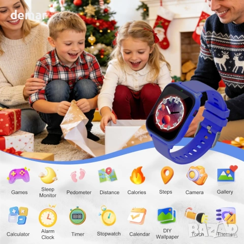 Детски смарт часовник с 18 игри, смарт часовник за деца с камера, снимка 7 - Смарт часовници - 54224405