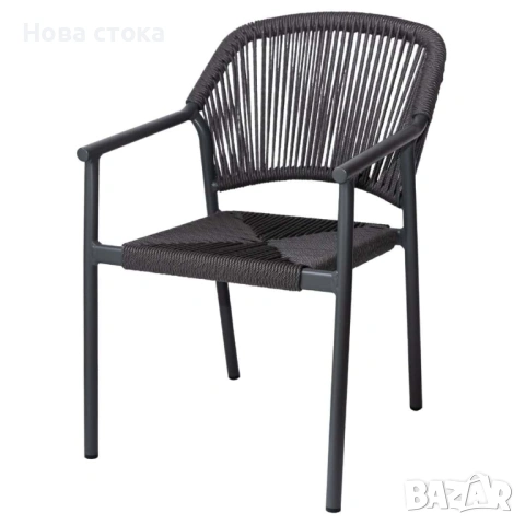 Градински стол от алуминий и PE ратан, 57*60*82 см, снимка 2 - Градински мебели, декорация  - 54031849