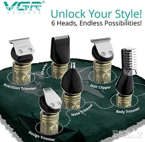 Нов Акумулаторен тример машинка за подстригване на коса брада за мъже, снимка 5 - Друга електроника - 49309147