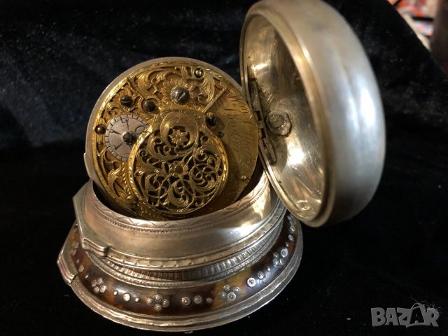 Джобен часовник на големия майстор от 18-ти век William Clarke , снимка 11 - Джобни - 30294757