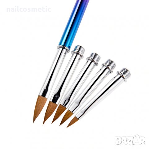 5 в 1 комплект четки за работа с акрил, снимка 2 - Продукти за маникюр - 31195373