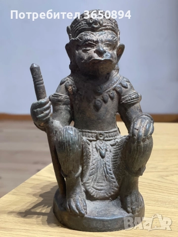 Стара бронзова статуя на Хануман, снимка 1