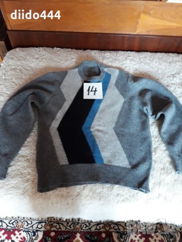 Мъжки вълнен пуловер №-14, снимка 1 - Пуловери - 35514338