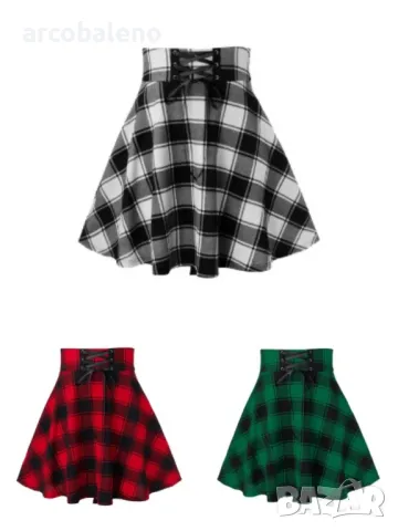Дамска ежедневна модна карирана пола, 3цвята 