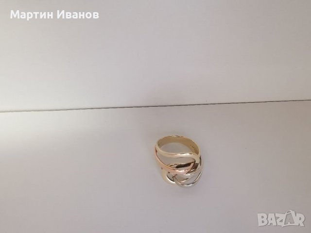 Златен пръстен три цвята злато , снимка 7 - Пръстени - 36987193
