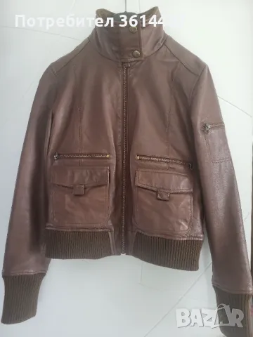 Дамско яке-естествена кожа MANGO, снимка 4 - Якета - 49878715