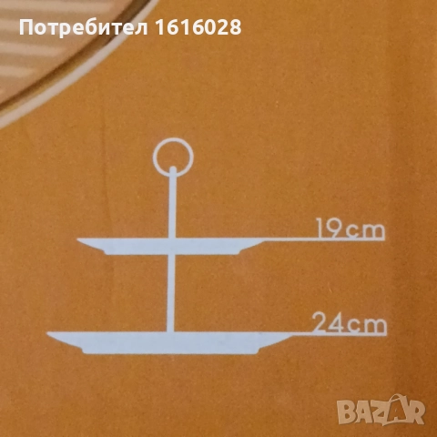 Нов порцеланов поднос - стойка за мъфини,сладки,бонбони и др. на две нива., снимка 7 - Аксесоари за кухня - 46504234