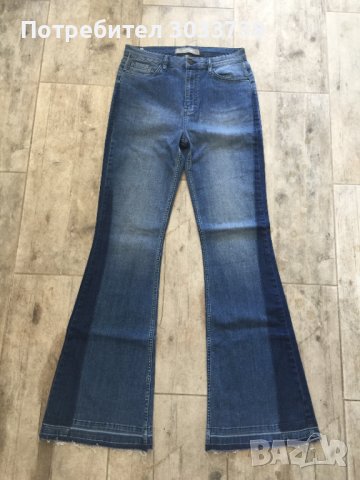 Дънки Nasty Gal Два Цвята Шикор Крачол Висока Такия Размер 29 Отлично Състояние 