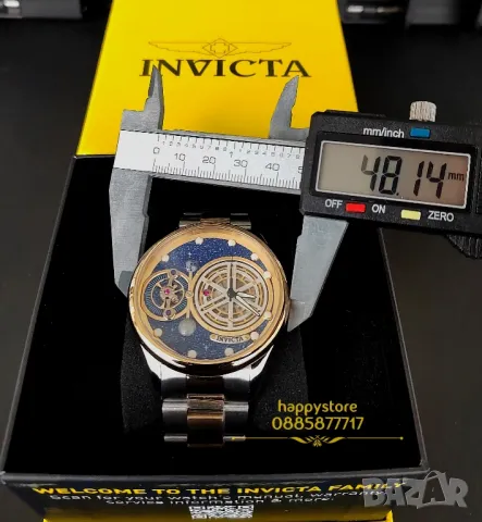 часовник INVICTA Vintage automatic 48 mm, Инвикта нов , снимка 3 - Мъжки - 49192688