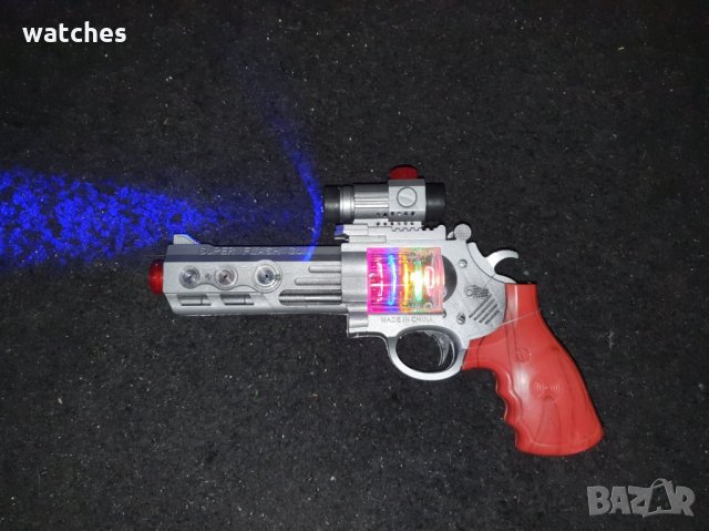 Светещ пистолет с лазер, снимка 3 - Музикални играчки - 30857894