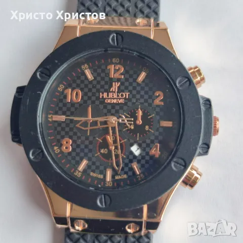 Мъжки луксозен часовник Hublot Gold Edition Limited , снимка 3 - Мъжки - 47362856