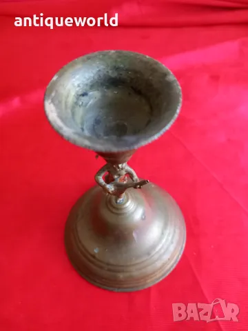 Стар Бронзов Свещник , Ангел , ХЕРУВИМ, снимка 6 - Антикварни и старинни предмети - 47901165