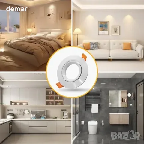 6 LED вградени GU10 спота COOINJOY 240V, снимка 6 - Лед осветление - 55776028