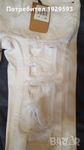 Бели дънки номер S, снимка 4 - Дънки - 29498108