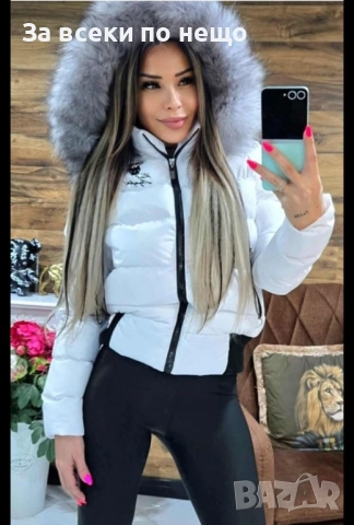 Karl Lagerfeld Дамско Зимно Яке С Естествен Пух На Качулката Карл Лагерфелд - 2 Цвята Код W.S.O.30, снимка 2 - Якета - 52595068