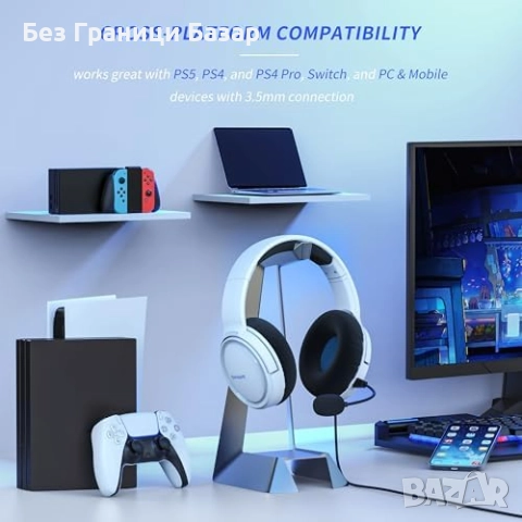 Нови Геймърски слушалки с шумопотискащ микрофон за конзоли PC Xbox, снимка 6 - Слушалки и портативни колонки - 52464125