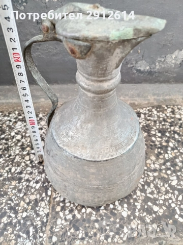 Стар меден ибрик, снимка 3 - Антикварни и старинни предмети - 51702908