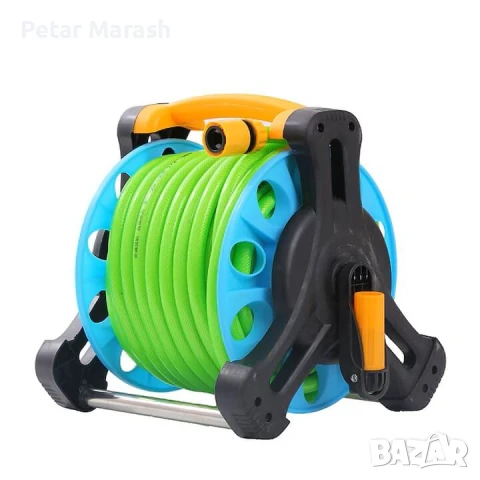 Преносима макара с маркуч 25 м – градинска, с дюза с 7 функции и накрайници, снимка 1