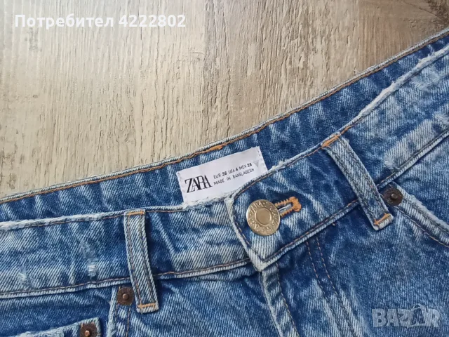 Дамски къси дънки Zara, снимка 3 - Къси панталони и бермуди - 56152630