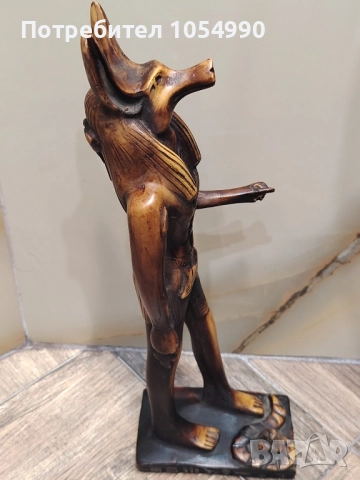 Египетска статуетка на бог Анубис, снимка 2 - Статуетки - 51564528