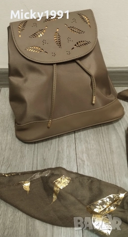 Сет от 3 части раница+портмоне и шал НОВИ , снимка 4 - Раници - 52703186