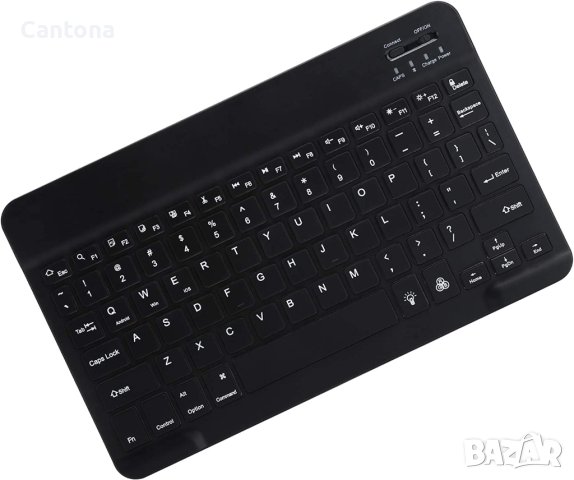 Bluetooth клавиатура, ултратънка клавиатура, 7 цвята подсветка, Android, Windows и IOS, снимка 4 - Клавиатури и мишки - 40727618