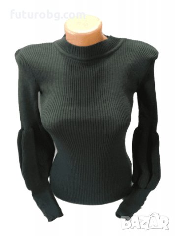 Ефектна блуза от финно плетиво с бухнал ръкав , различни цветове, снимка 4 - Блузи с дълъг ръкав и пуловери - 35645920