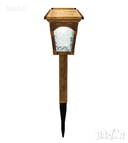 Слънчев фенер соларна лампа - бронз 26см S_1236424, снимка 3 - Соларни лампи - 49904462